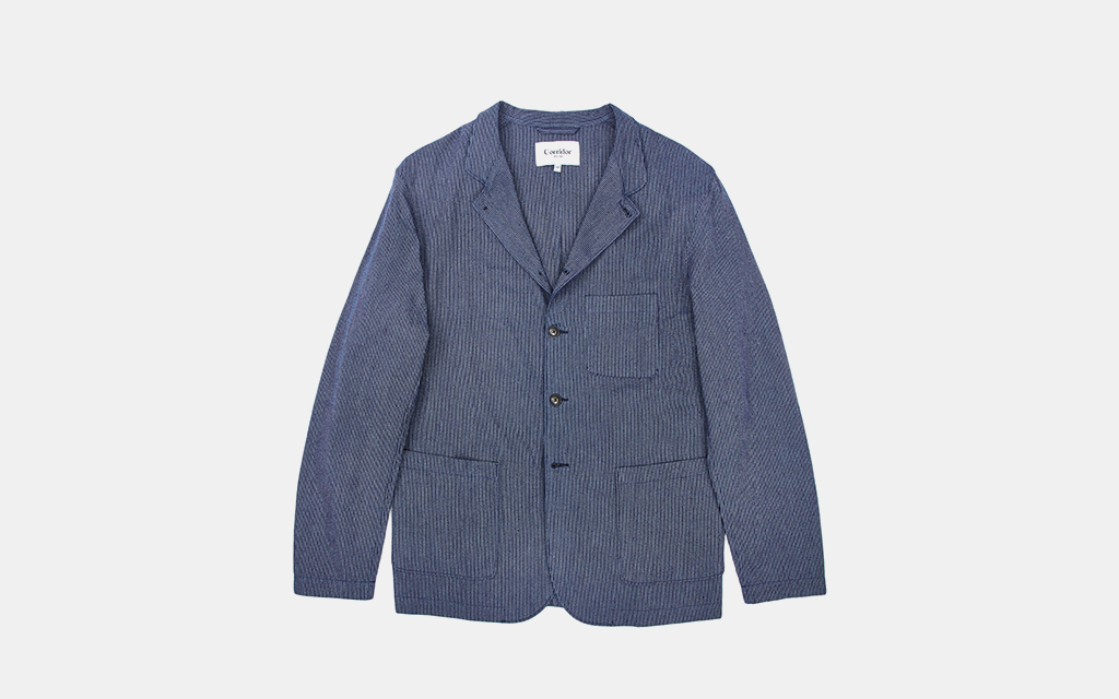 Corridor Flecked Indigo Striped 5 Button Blazer