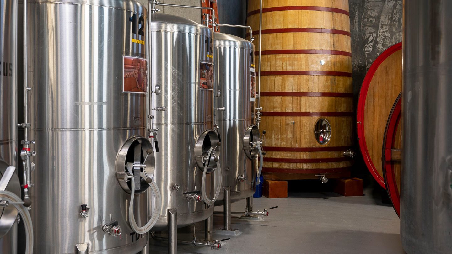 The barrel warehouse at Deschutes Brewery