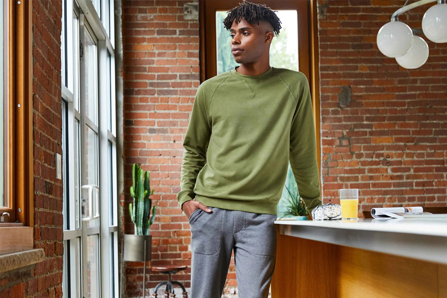 Brooklinen men's loungewear sweatshirt and joggers