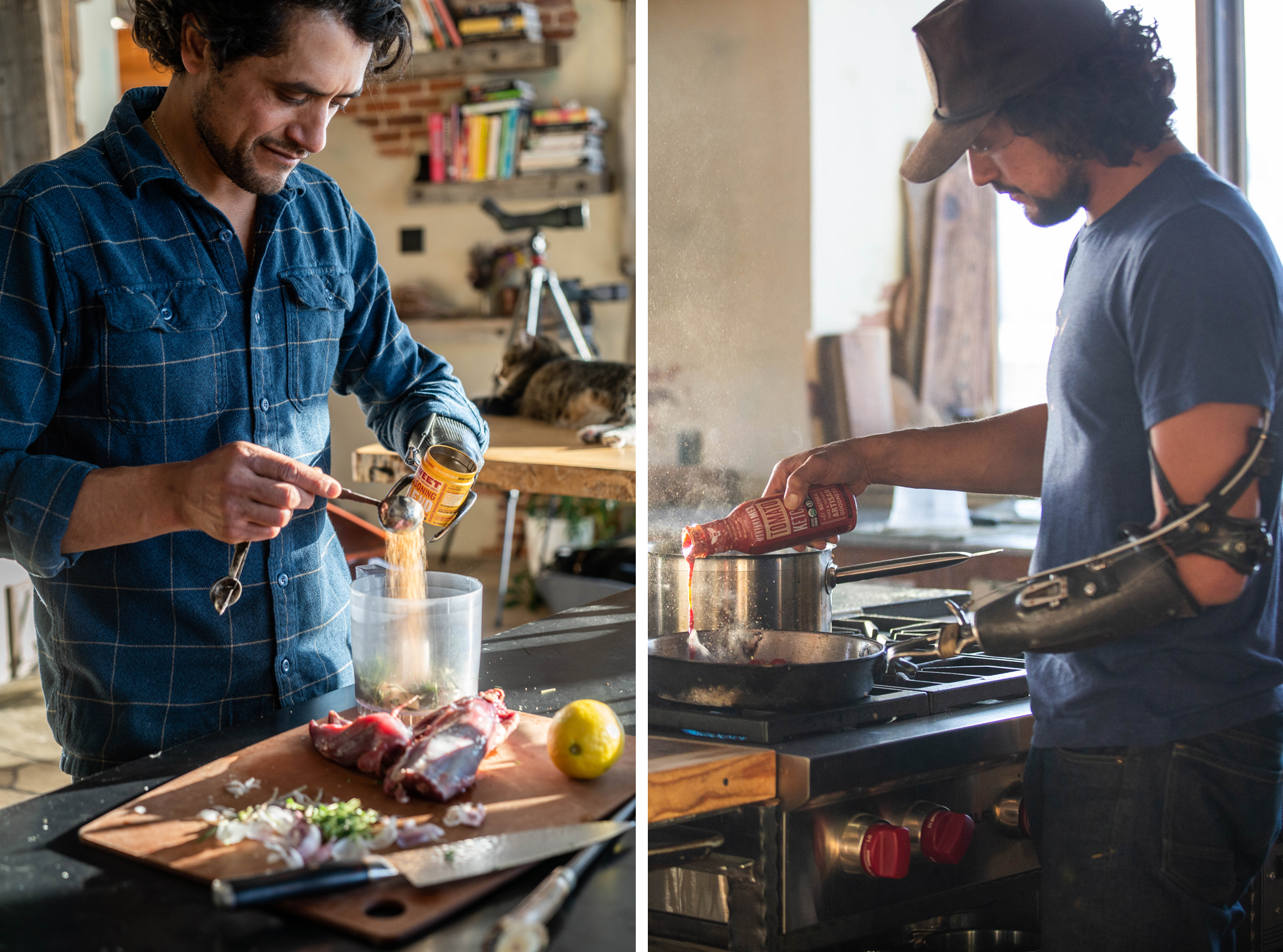 Eduardo Garcia cooking with Montana Mex