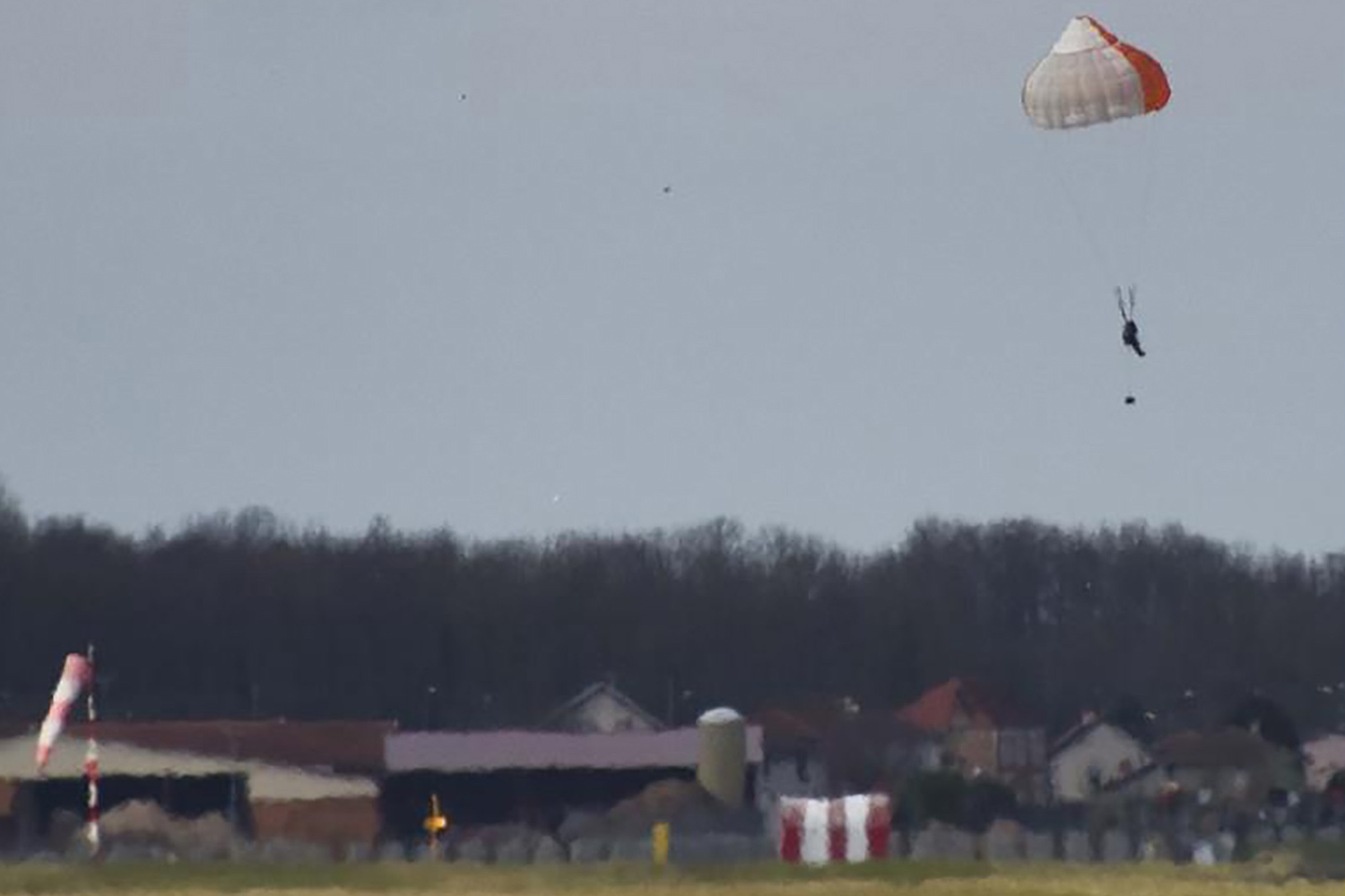 French man uses ejector seat in fighter jet