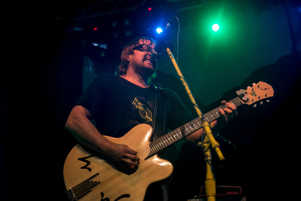 Brendan B. Brown of Wheatus performs on stage at Cardiff University on November 20, 2018 in Cardiff, Wales. (Photo by Mike Lewis Photography/Redferns)