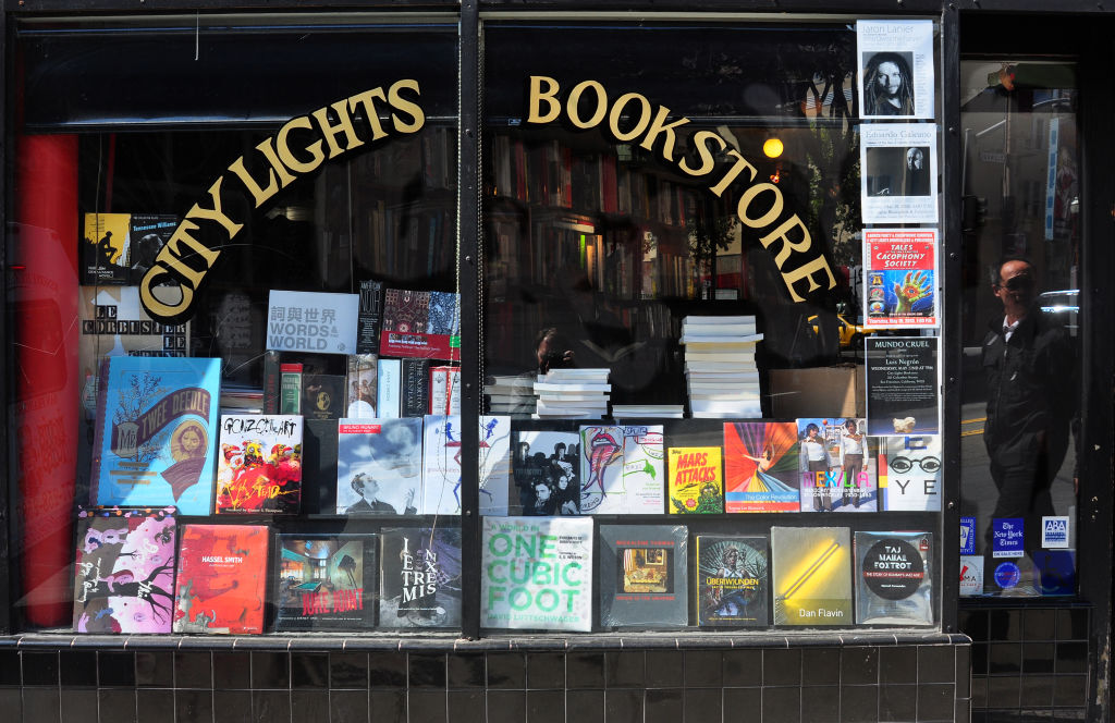 The City Lights Bookstore is an independent bookstore founded in 1953 by poet Lawrence Ferlinghetti and Peter Martin on Columbus Avenue in San Francisco's North Beach neighborhood, the birthplace of the Beat Generation of the 1950s.(Photo by Robert Alexander/Getty Images)