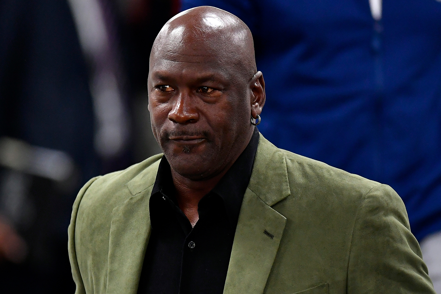 Michael Jordan at the Charlotte Hornets v Milwaukee Bucks - NBA Paris Game