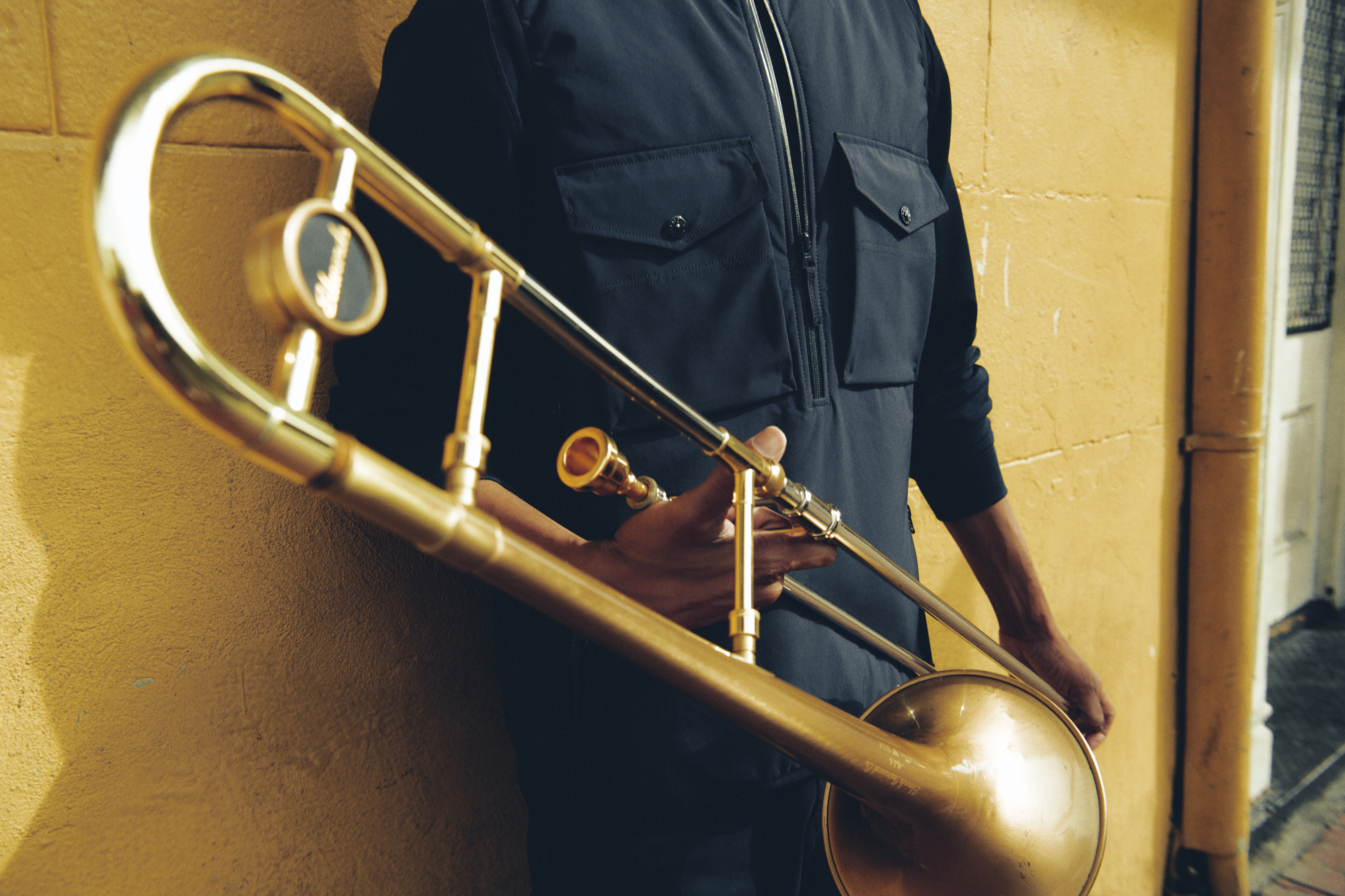 Trombone Shorty wearing Stone Island in the French Quarter