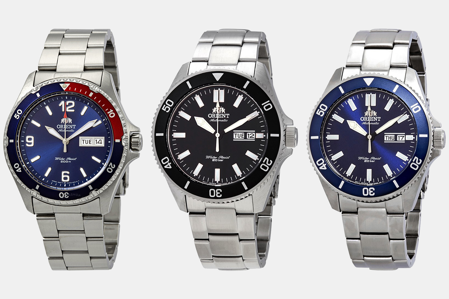 Orient Mako II and Mako III dive watches