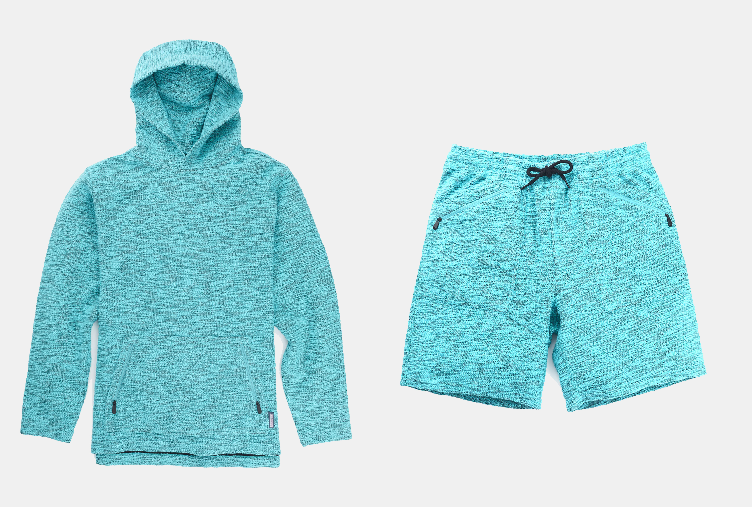 Burton mine 77 french terry hoodie and shorts