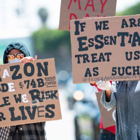 Amazon workers protest during pandemic