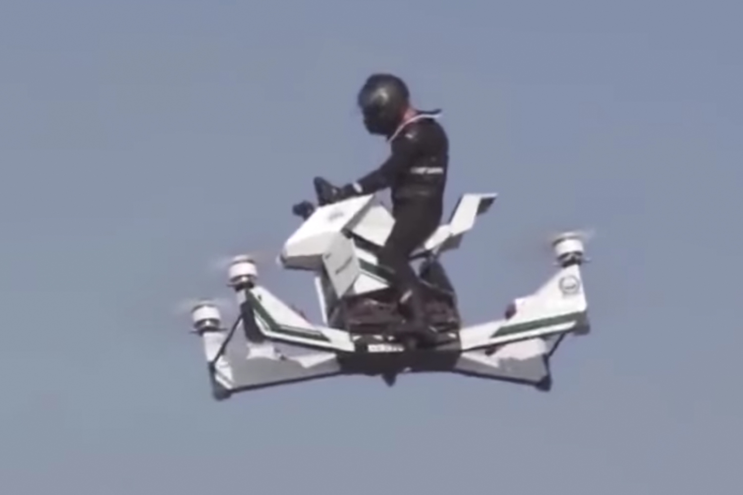 Dubai police riding a Hoversurf Hoverbike