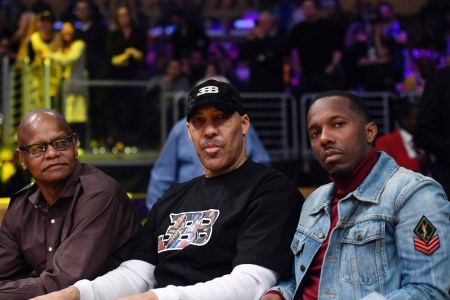 LaVar Ball at a Los Angeles Lakers game