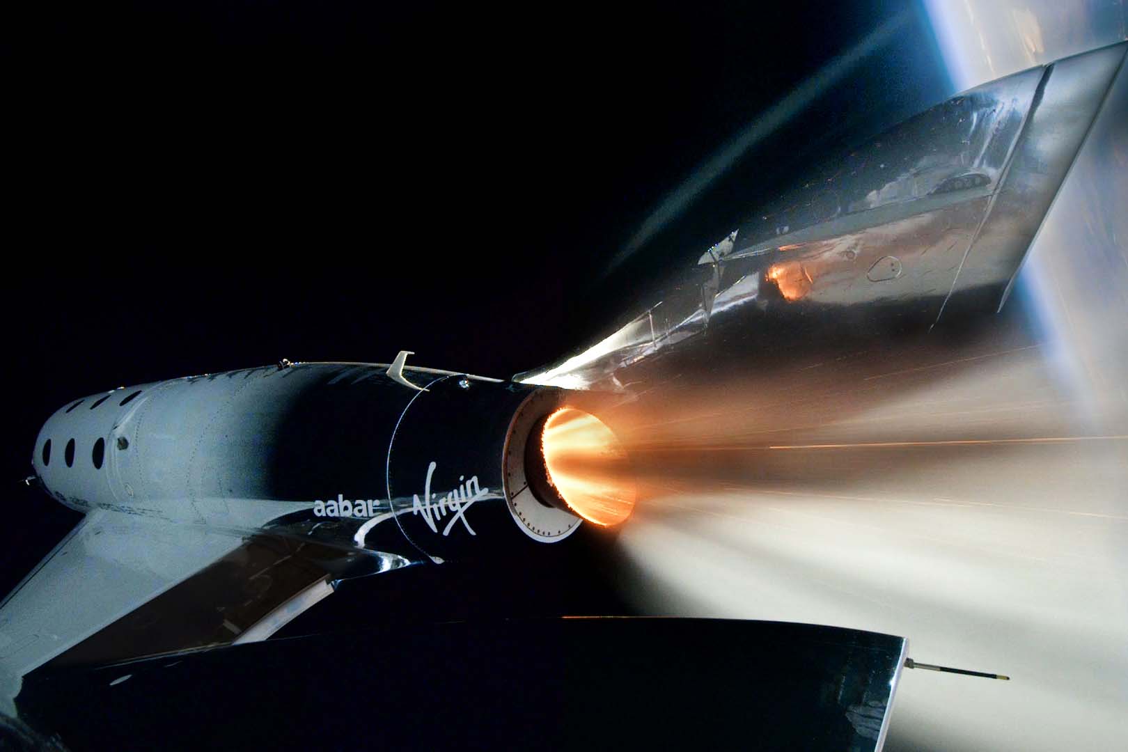 Virgin Galactic craft in space