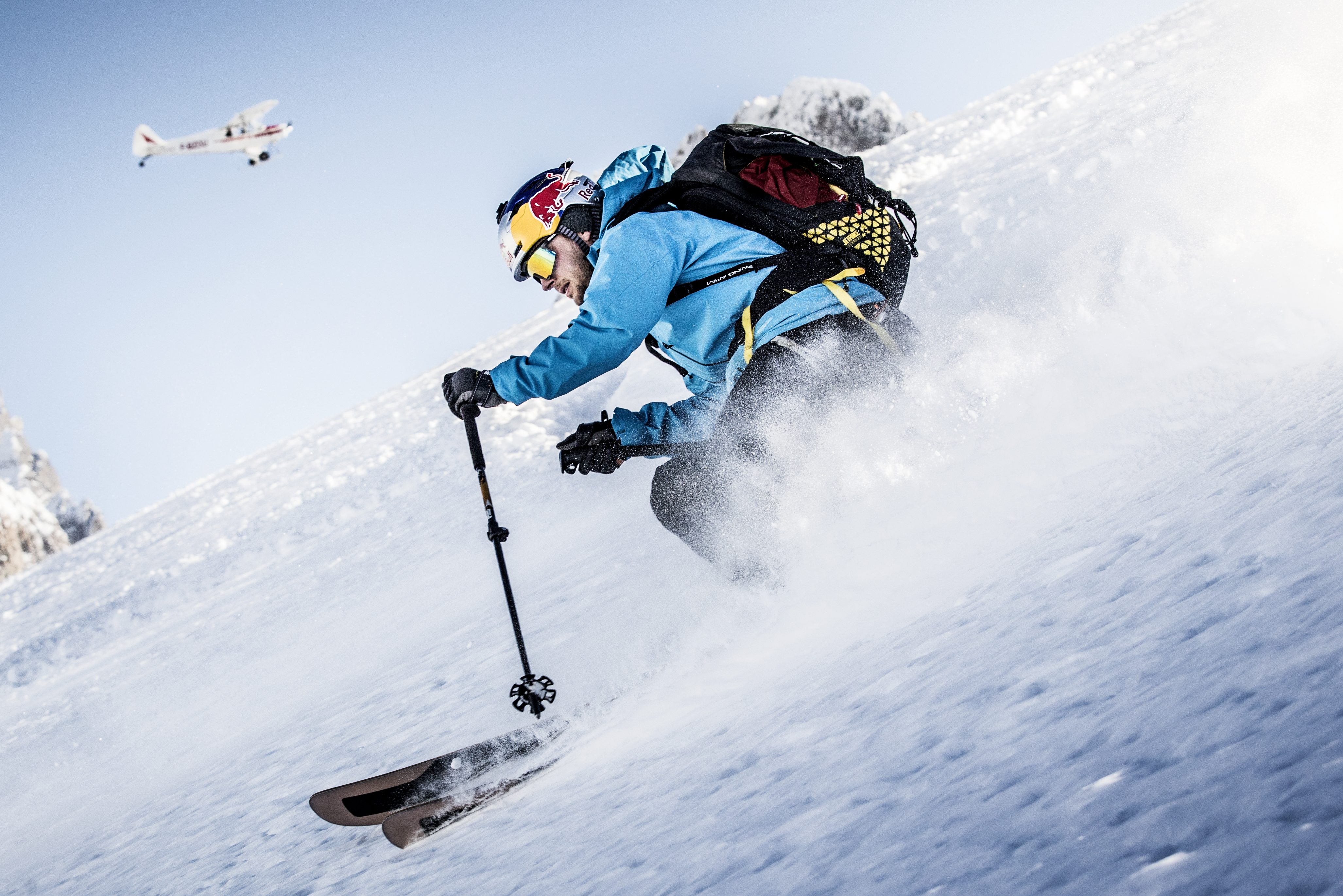 Andrzej Bargiel on K2 during his "impossible" descent down the mountain.