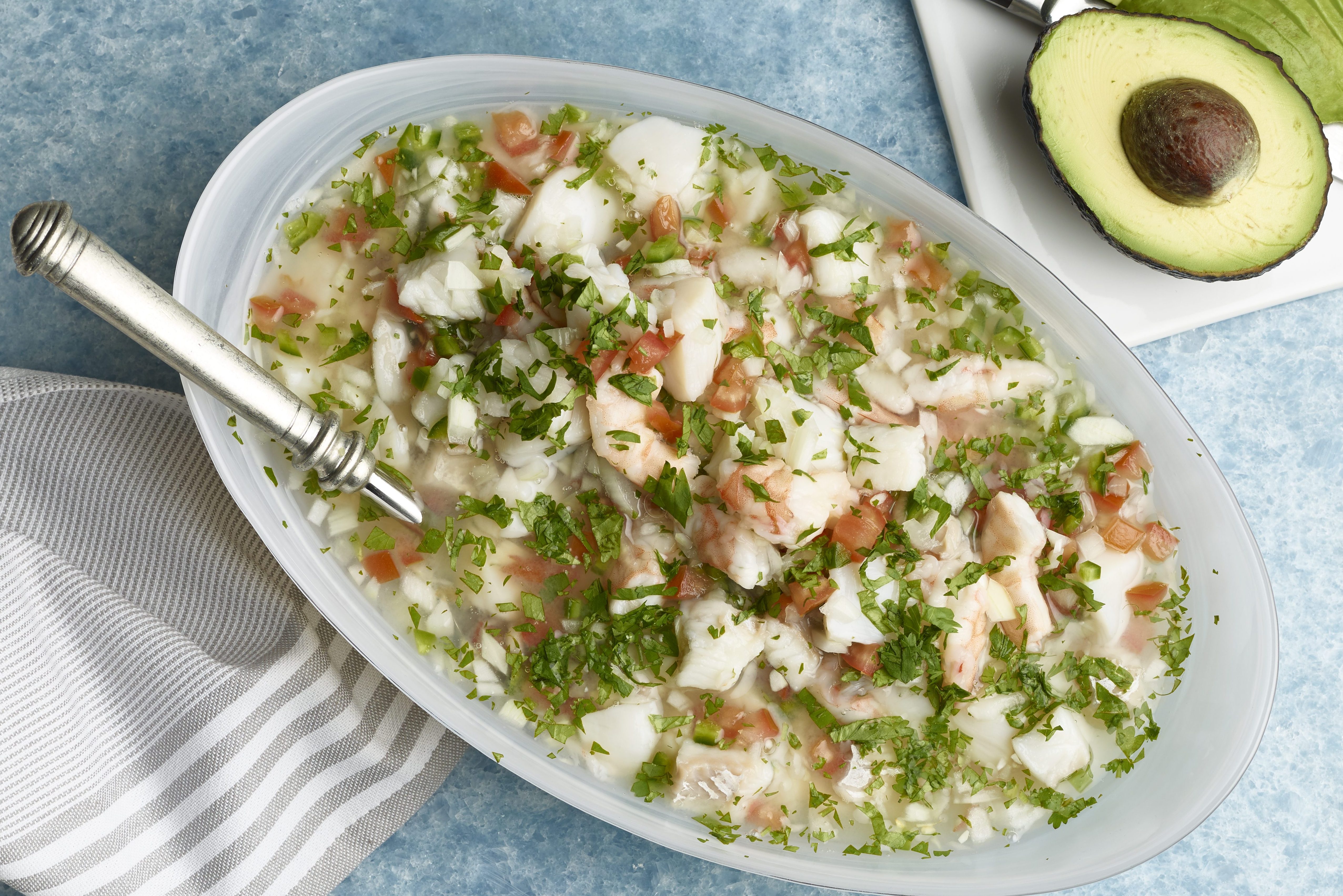 Joe Gurrera's plated ceviche. 