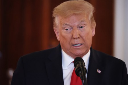 U.S. President Donald Trump speaking at the White House in July 2020