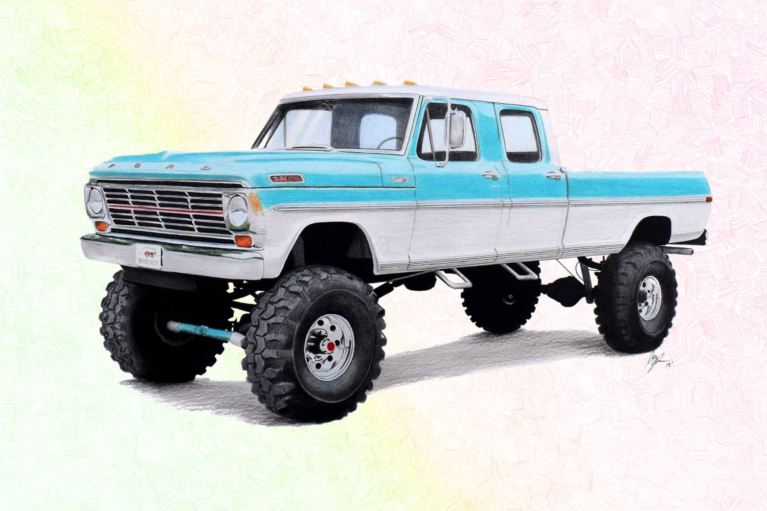 Gateway Bronco Ford F-Series pickup truck restomod rendering