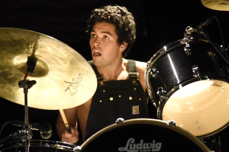 Joey Armstrong of SWMRS performs during the "Last Young Renegade" tour at the Fox Theater on July 8, 2017 in Oakland, California