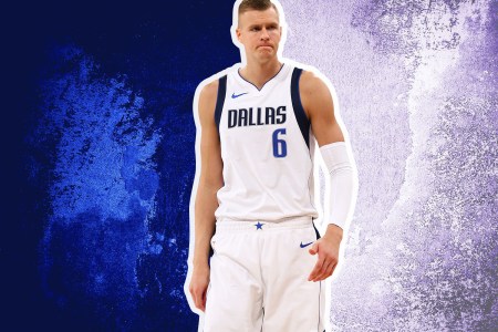 Kristaps Porzingis plays for the Dallas Mavericks