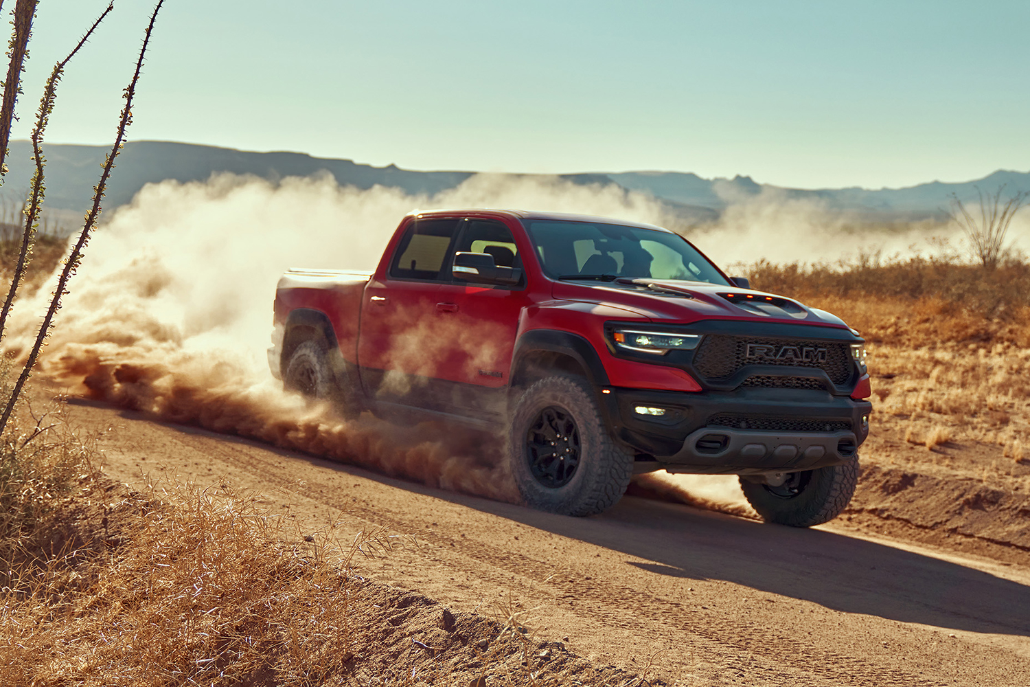 2021 Ram 1500 TRX high-performance pickup truck in the deset