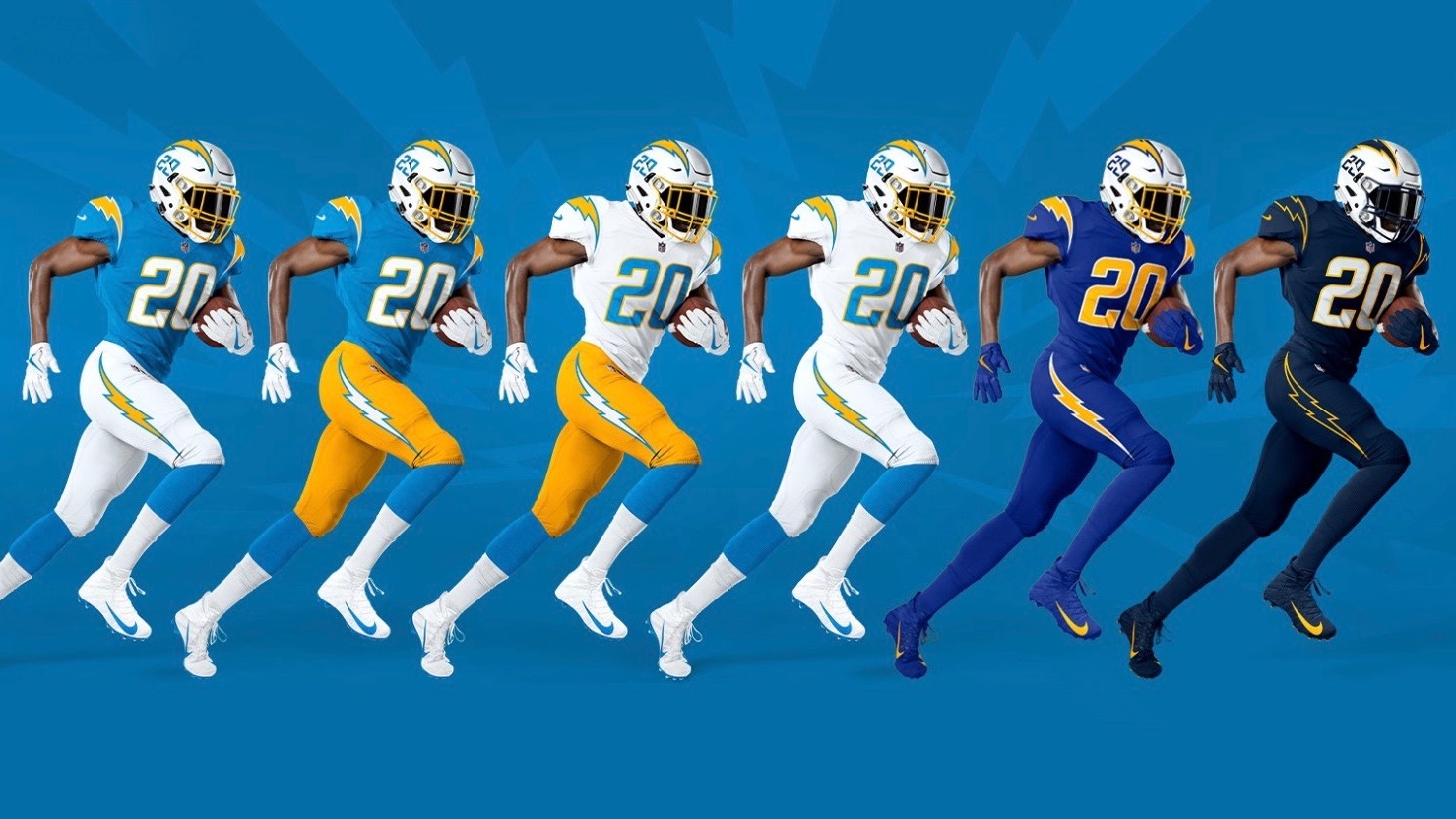 chargers uniforms 2020