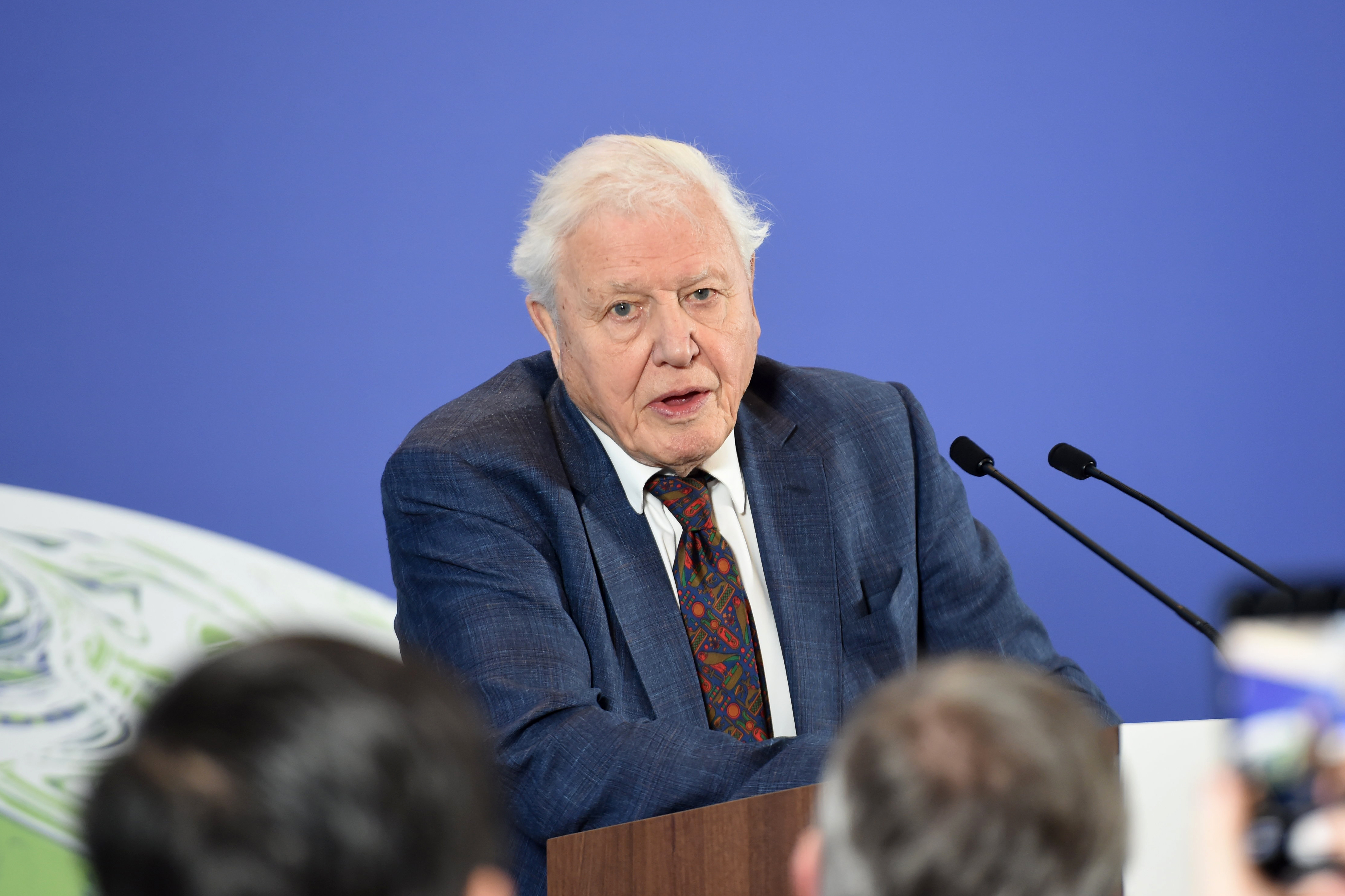 Sir David Attenborough speaks at the launch of the UK-hosted COP26 UN Climate Summit, being held in partnership with Italy this autumn in Glasgow, at the Science Museum on February 4, 2020 in London, England. Johnson will reiterate the government's commitment to net zero by the 2050 target and call for international action to achieve global net zero emissions. The PM is also expected to announce plans to bring forward the current target date for ending new petrol and diesel vehicle sales in the UK from 2040 to 2035, including hybrid vehicles for the first time