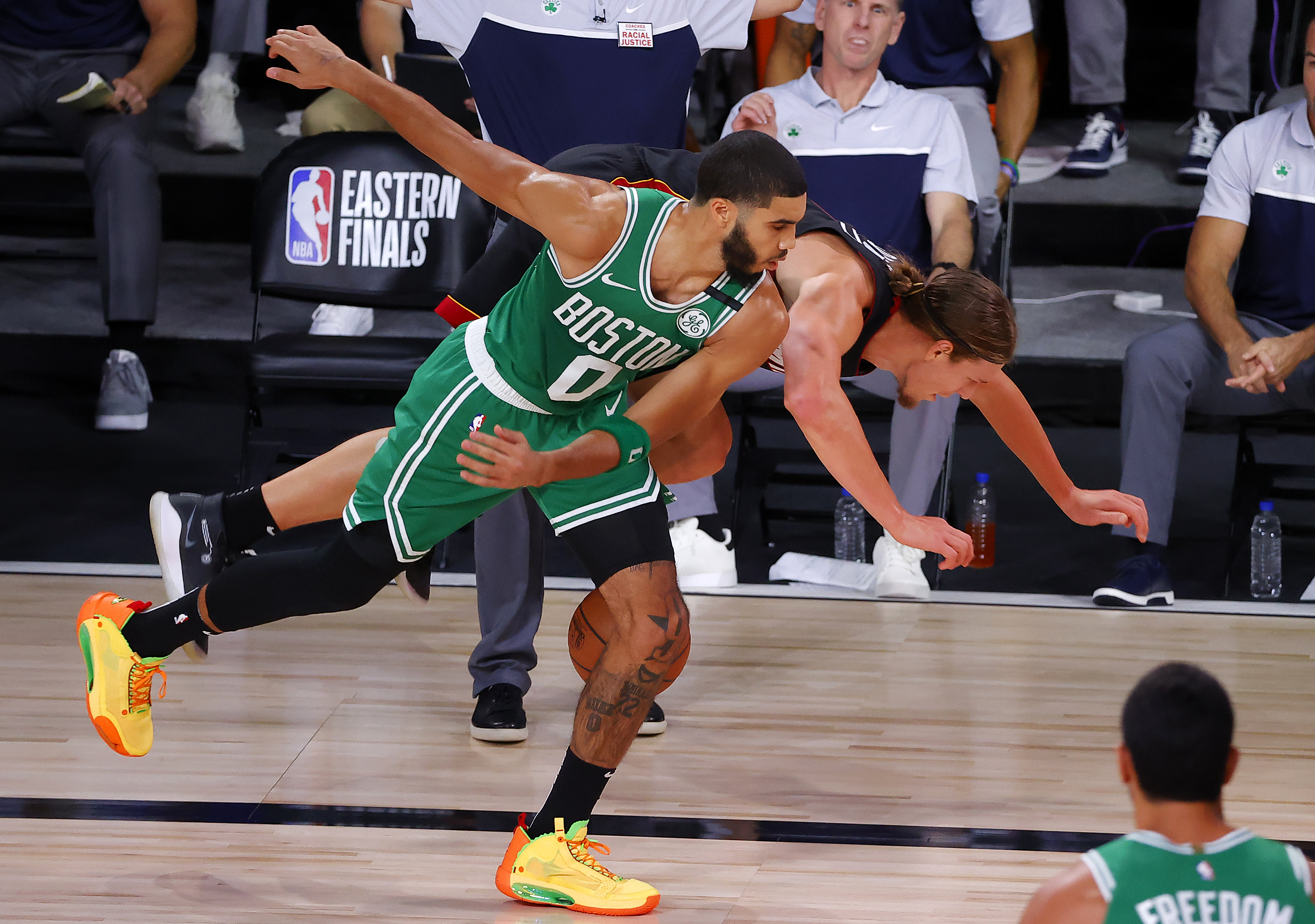 The Celtics defeated the Miami Heat 117-106 in Game Three