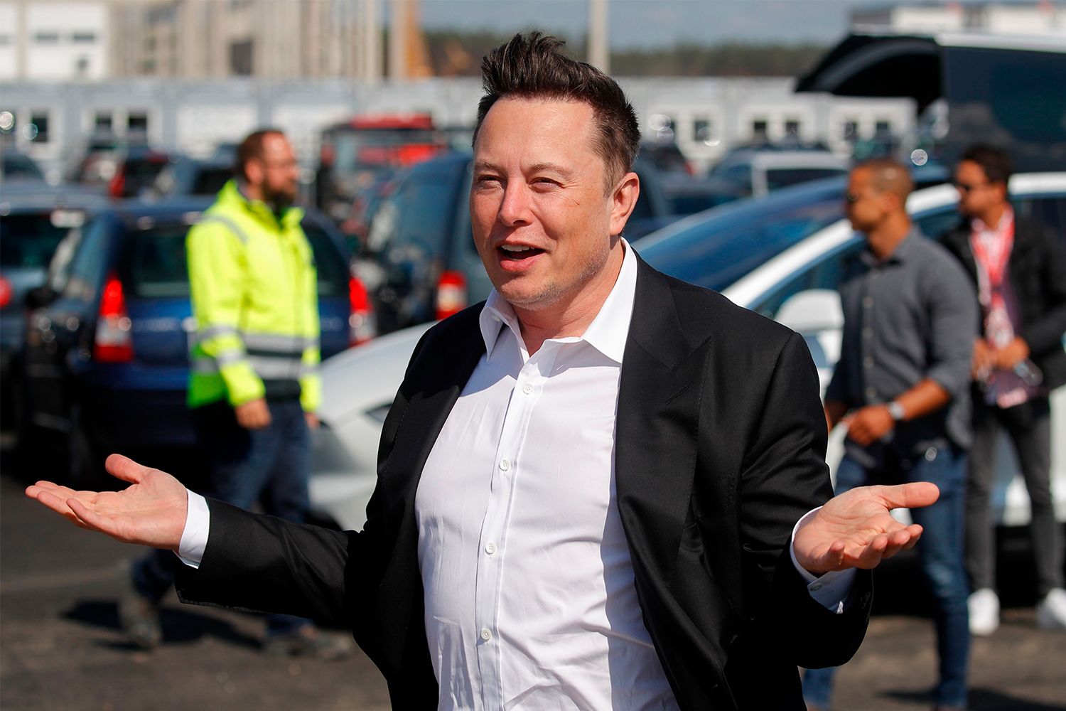 Tesla CEO Elon Musk on a recent visit to Germany