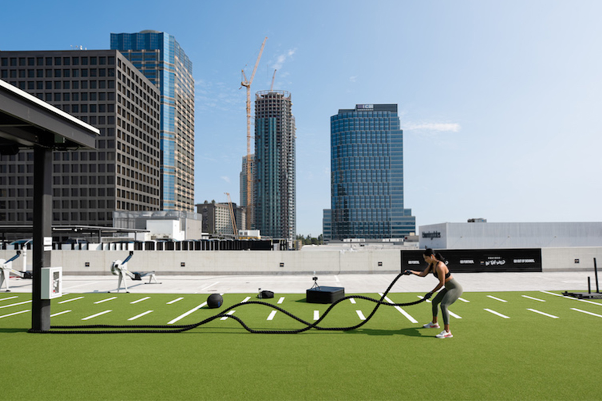 Equinox+ In the Wild outdoor gym in Century City, Los Angeles, California