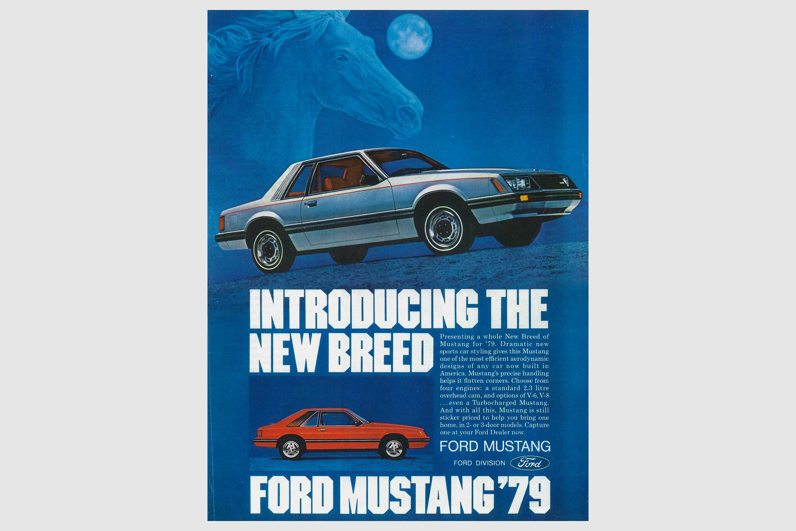 mustang 5.0 print ad