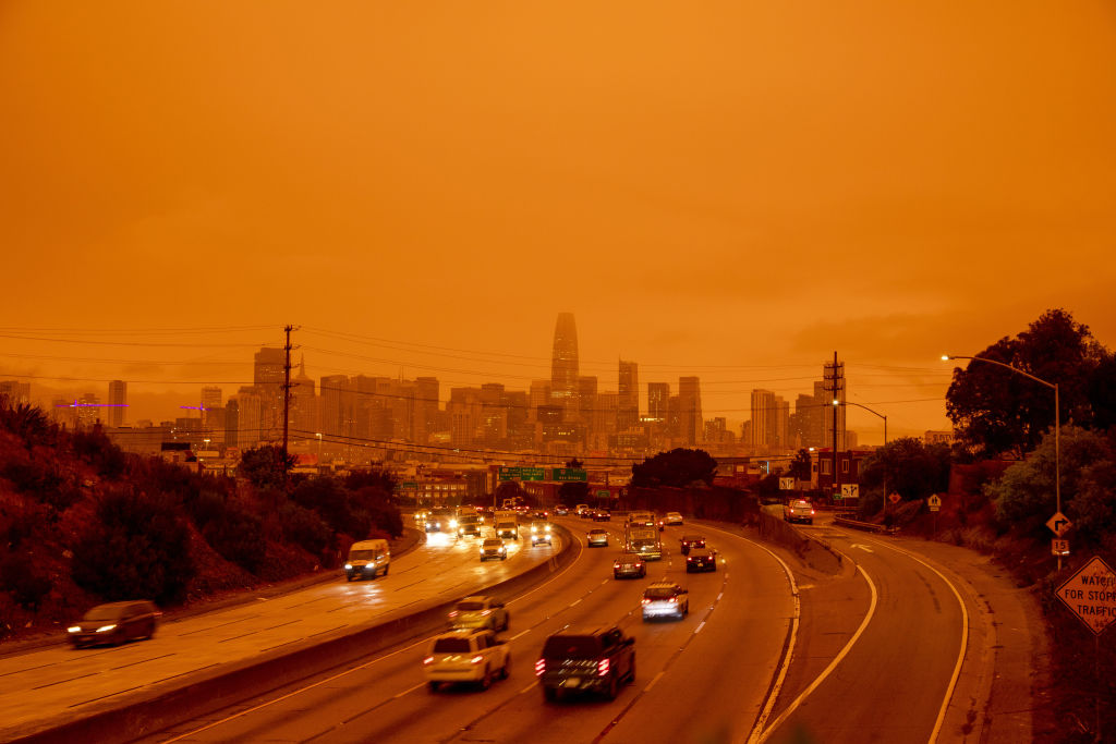 Wildfires in San Francisco create a layer of smoke