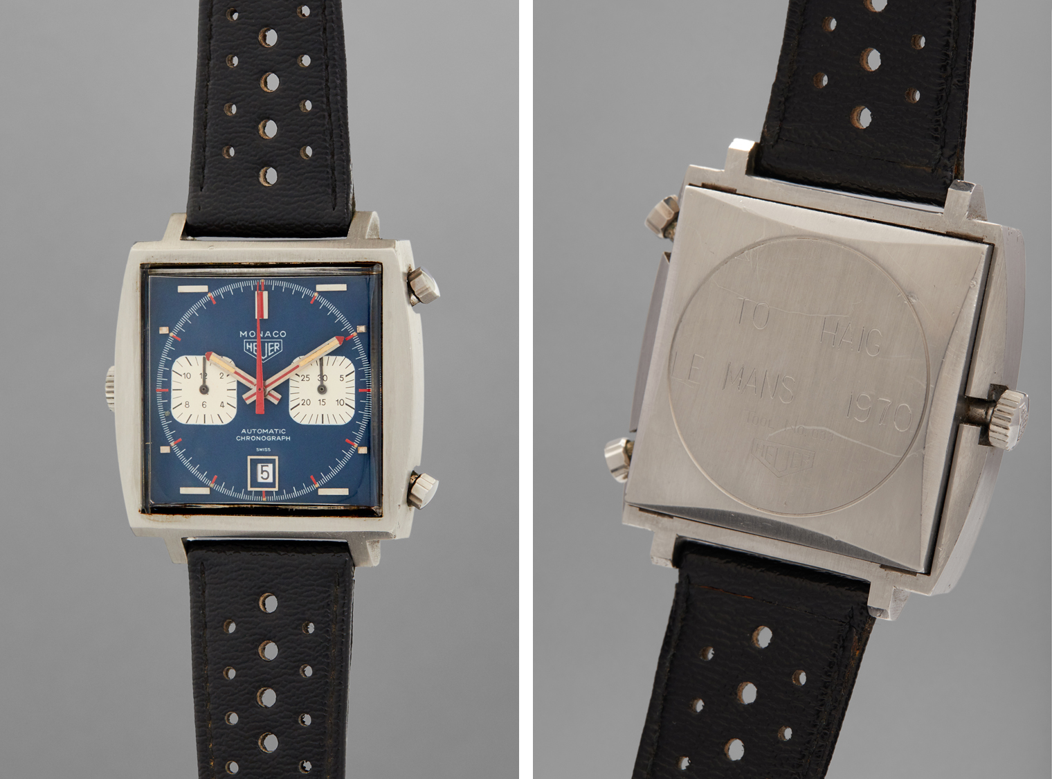 steve mcqueen le mans film tag heuer monaco watch aution