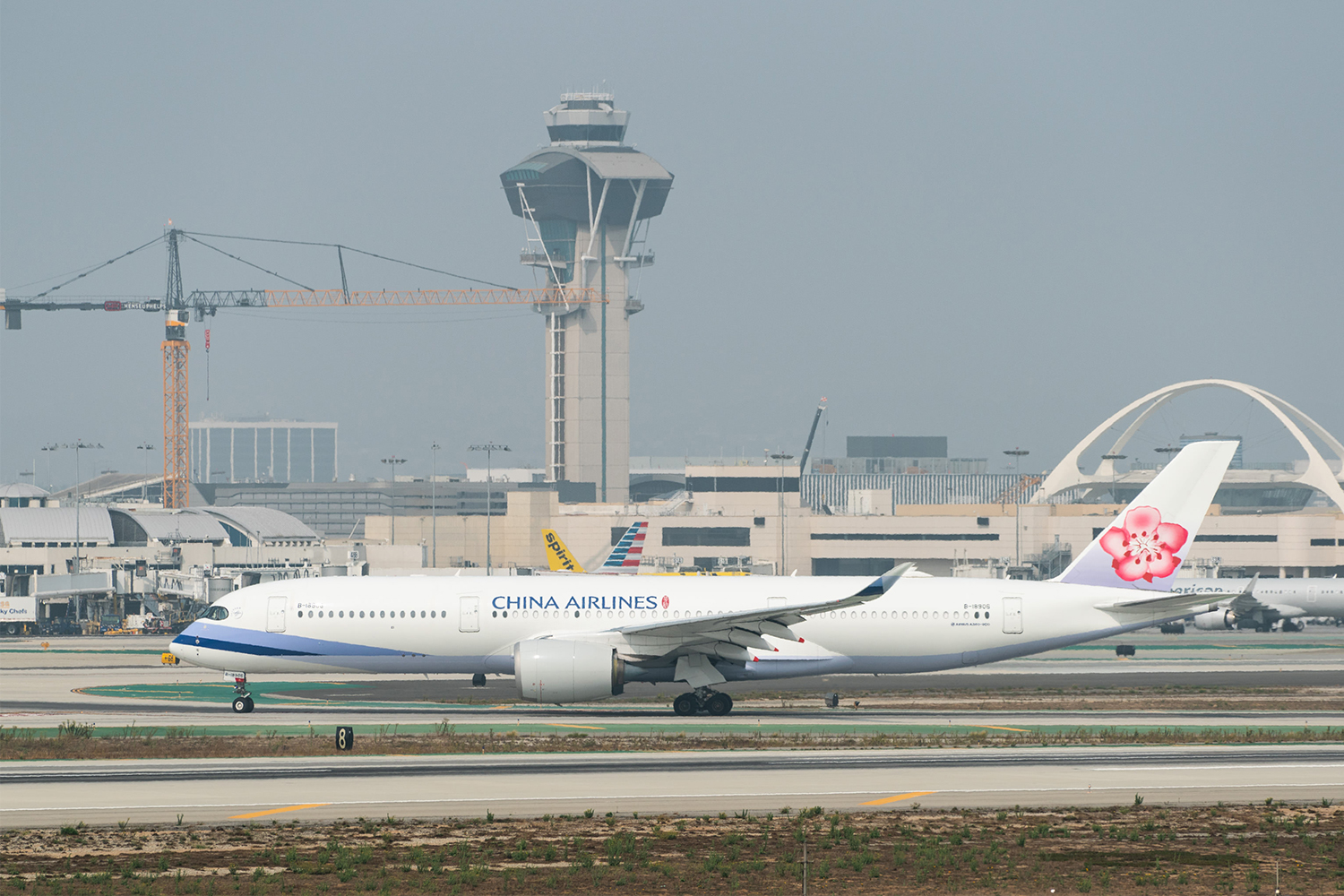 China Airlines airplane at LAX