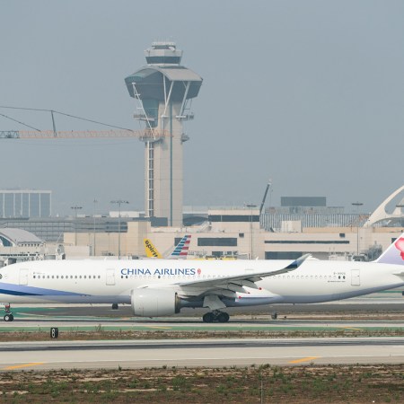 China Airlines airplane at LAX