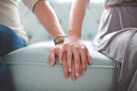 couple holding hands