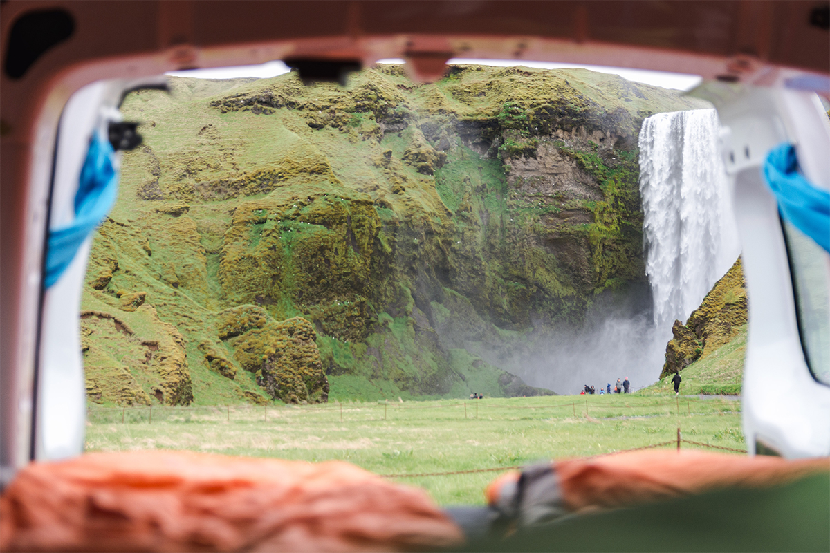 Iceland waterfall