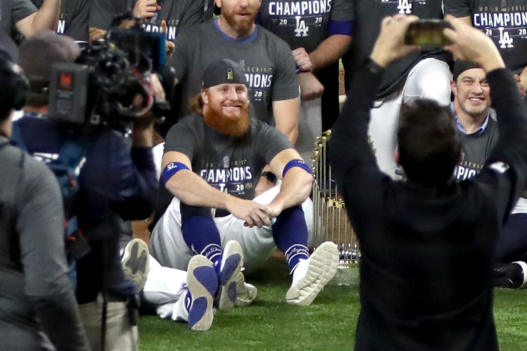 LA Star Justin Turner Joins World Series Celebration After Positive COVID-19 Test