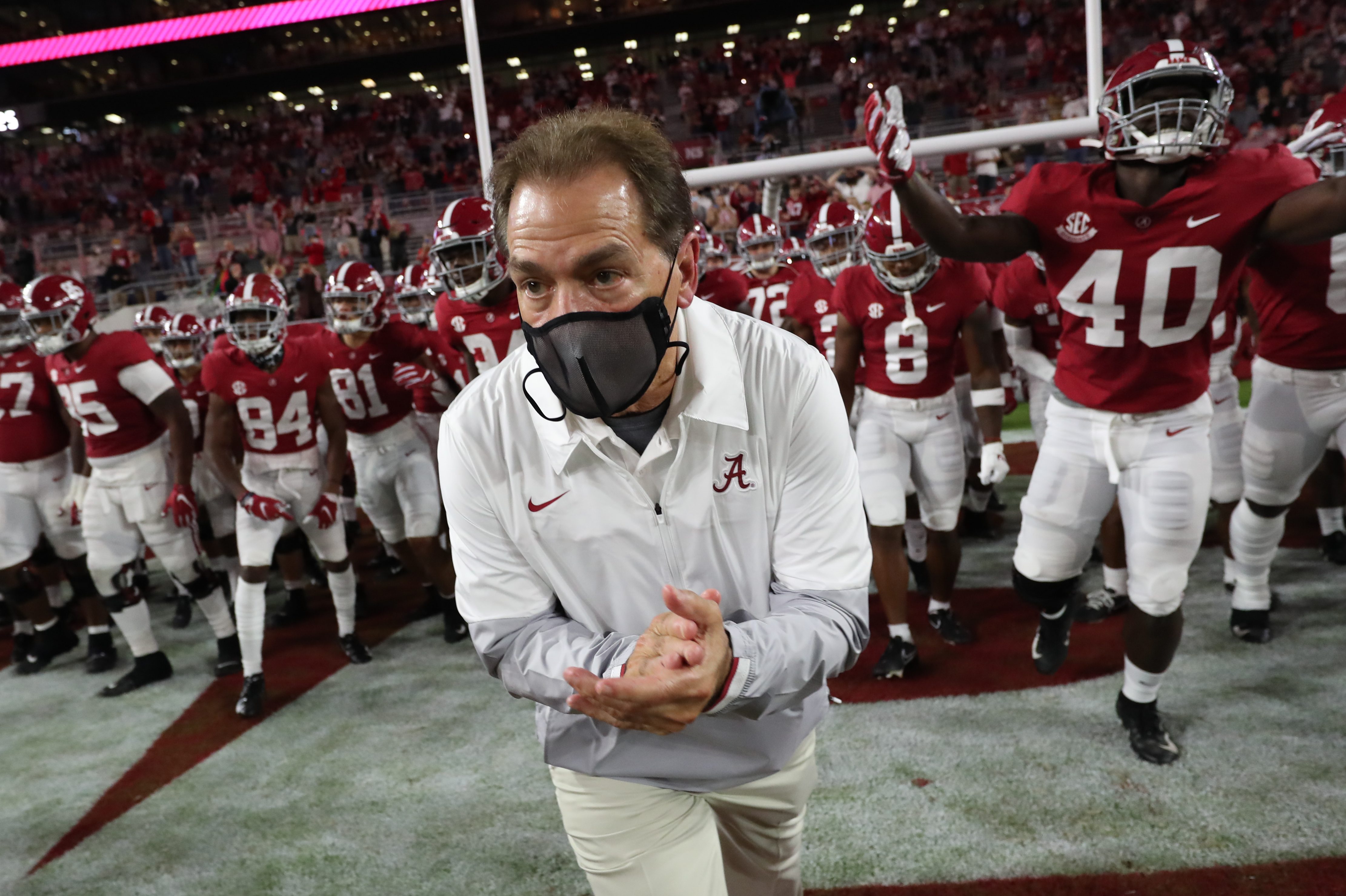 How Alabama's Nick Saban Made Kickoff Days After Positive COVID-19 Test