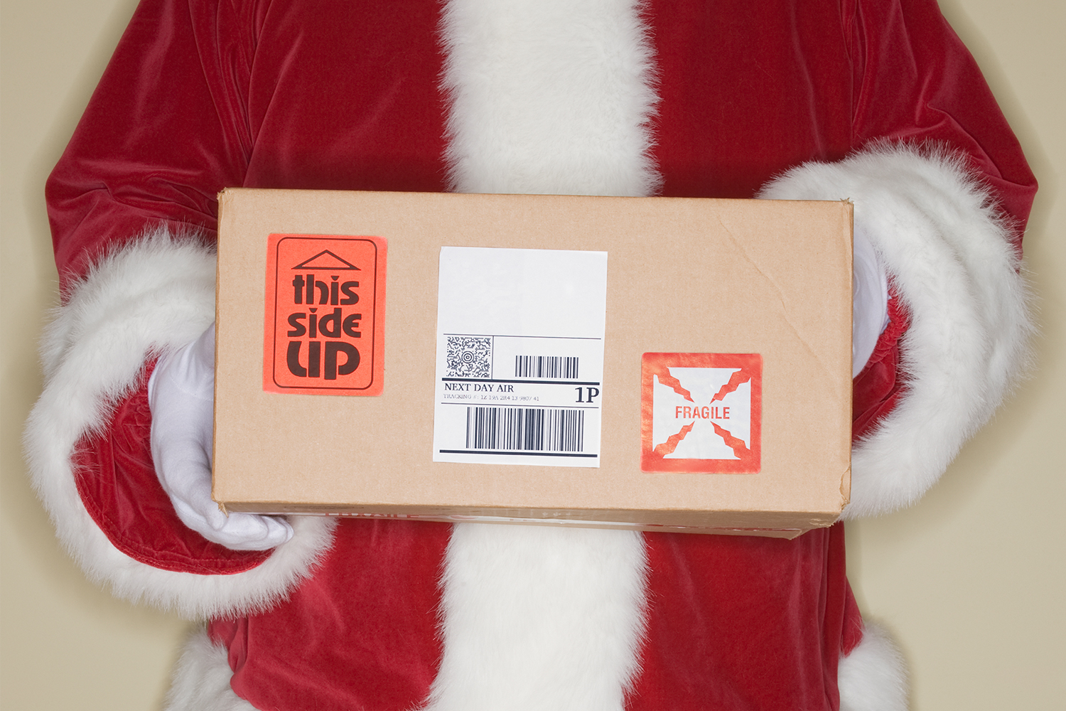 santa claus shipping box