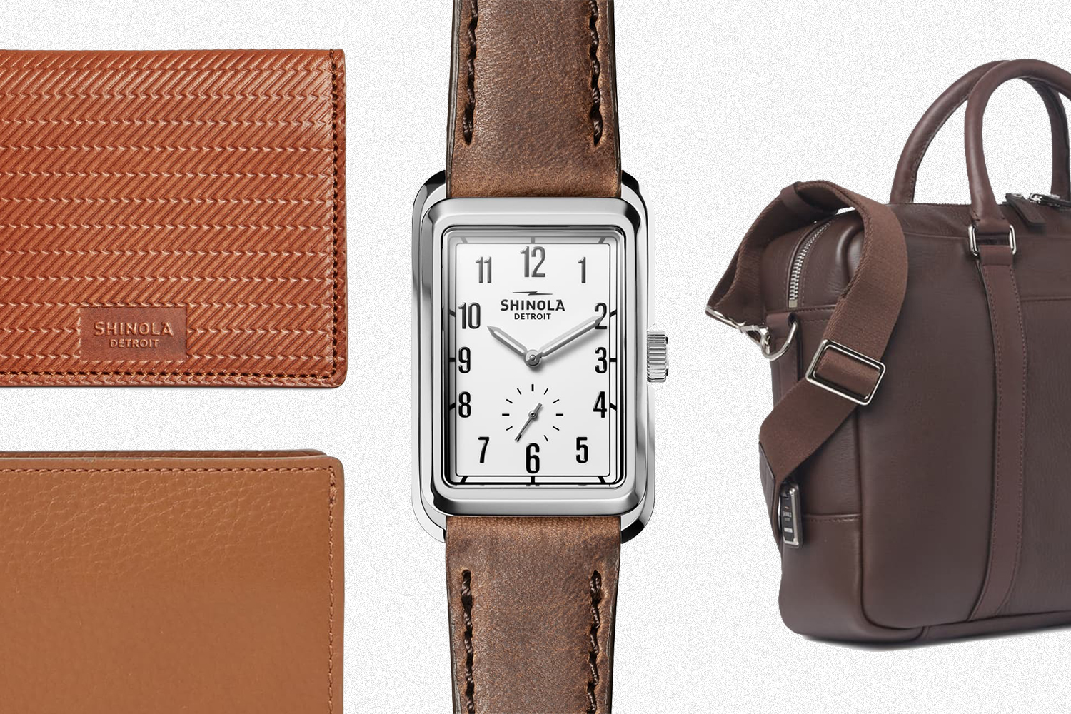 Shinola Omaha watch and leather goods