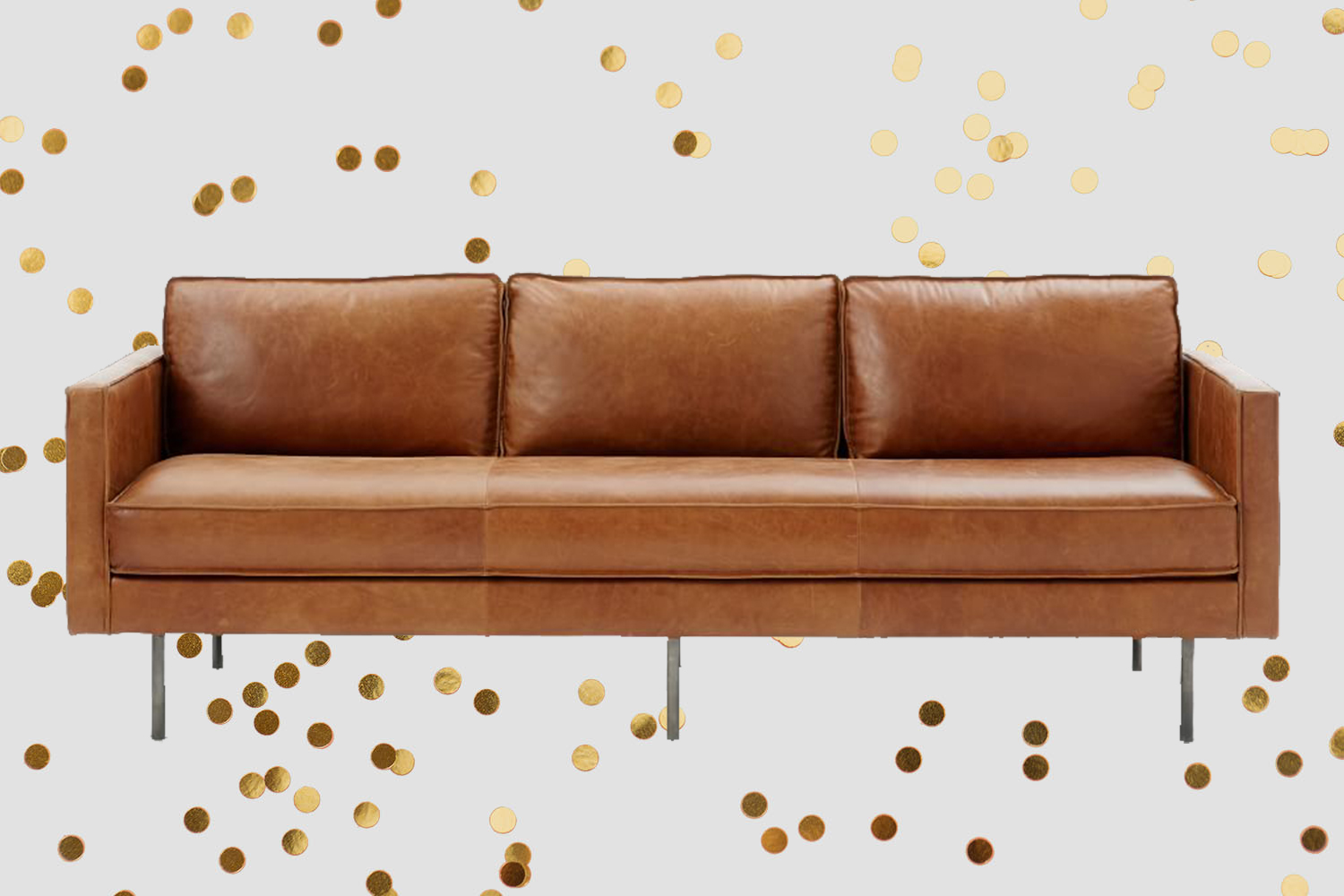 West Elm Axel Leather Sofa