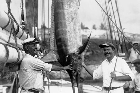 Ernest Hemingway with Fisher and Marlin