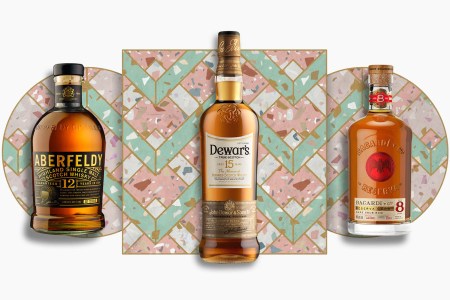 aberfeldy 12, dewars 15, bacardi reserva ocho