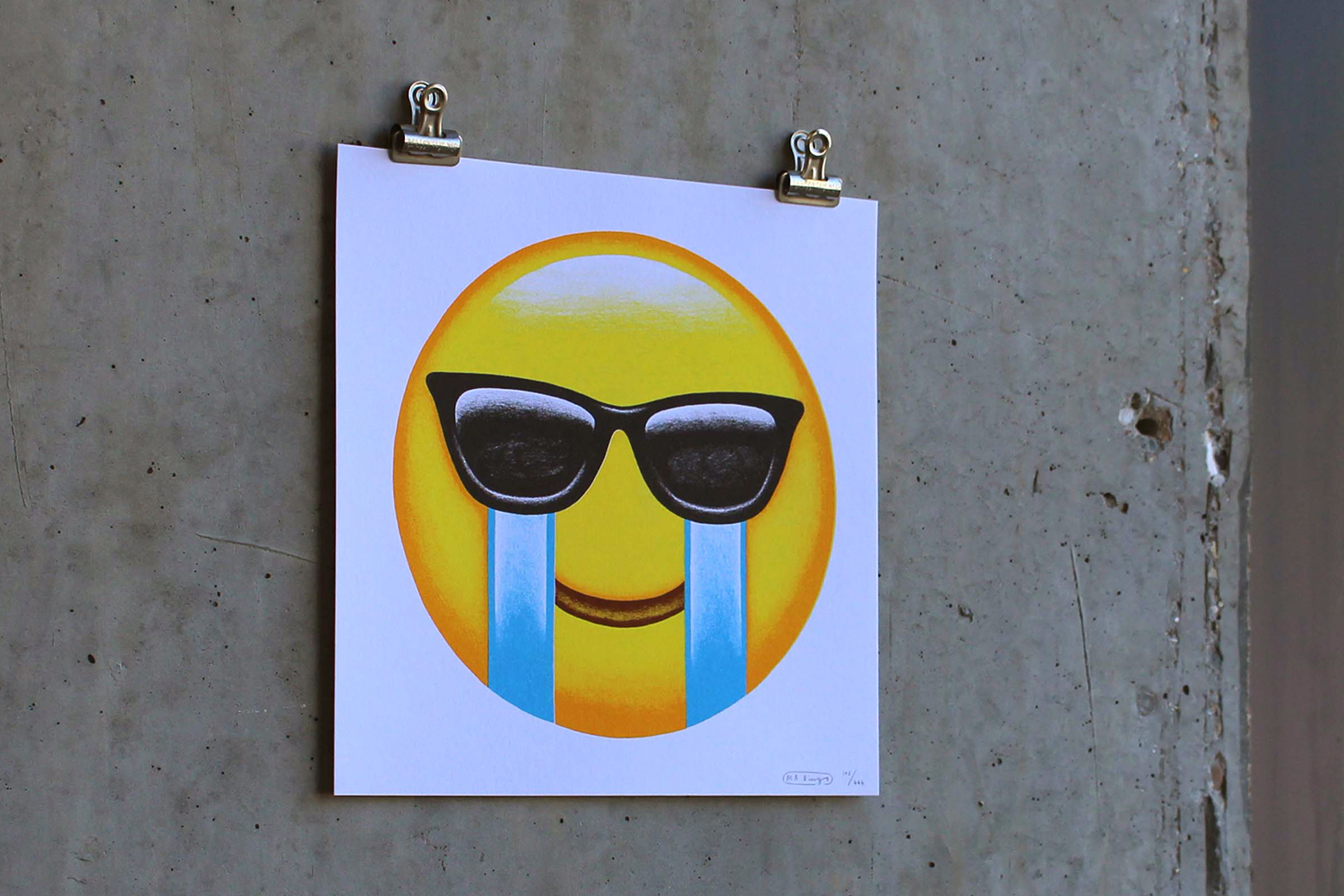 Emoji print numbered and signed by Mr Bingo