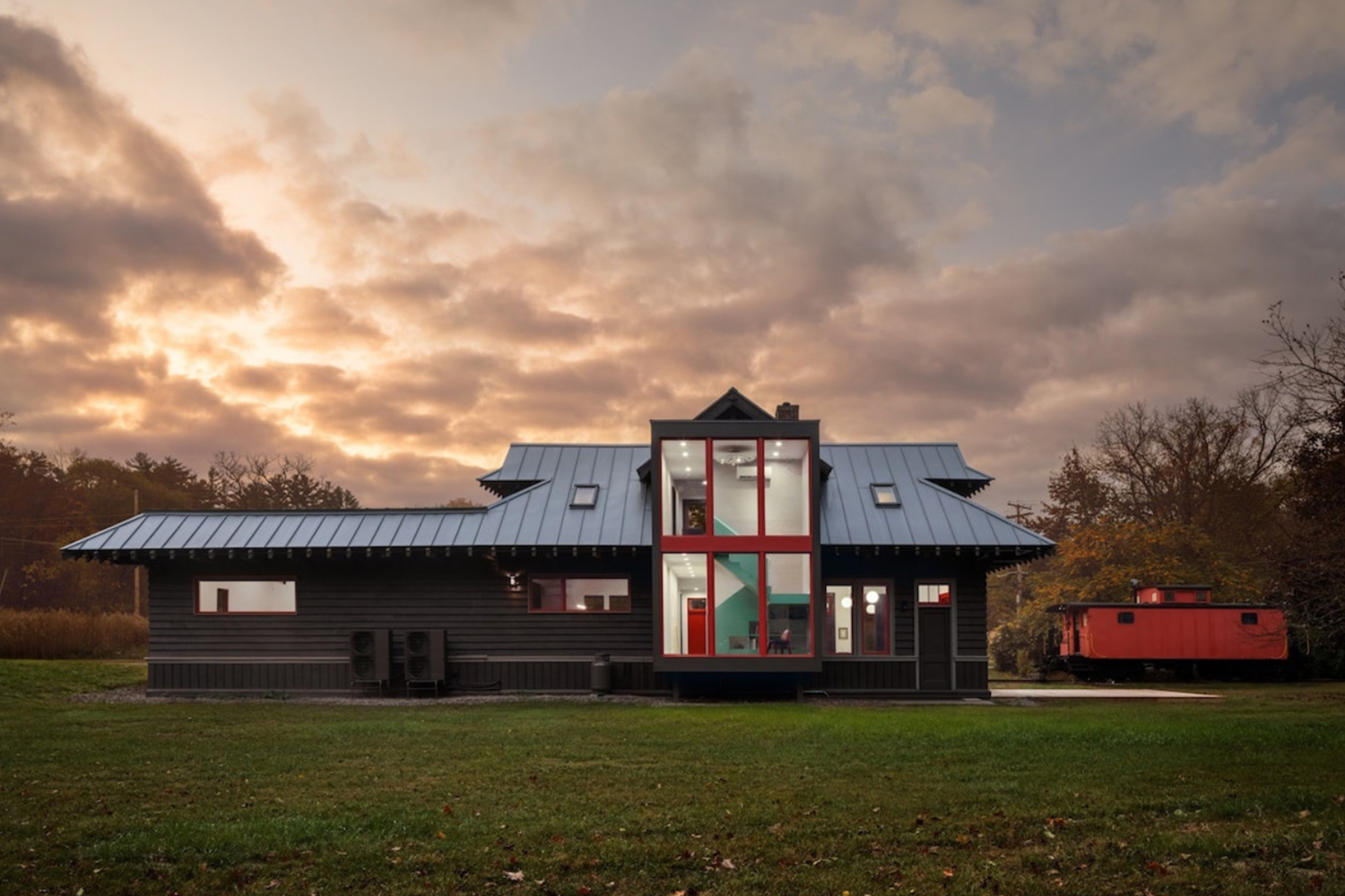 Revitalized 1902 train depot + caboose