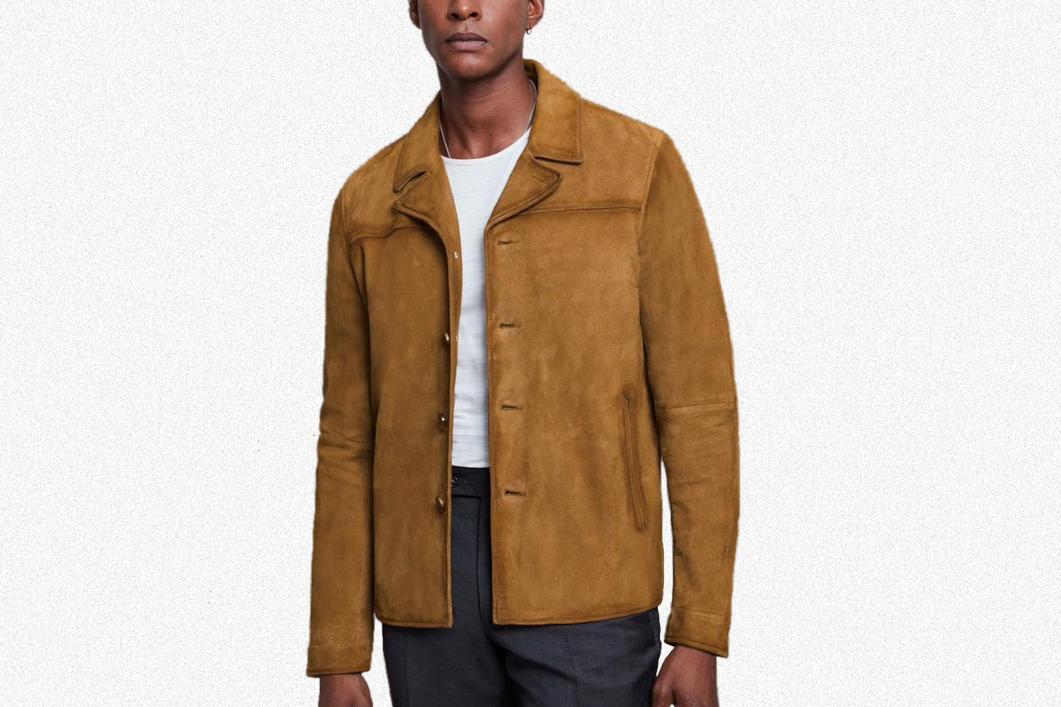 John varvatos suede jacket mens