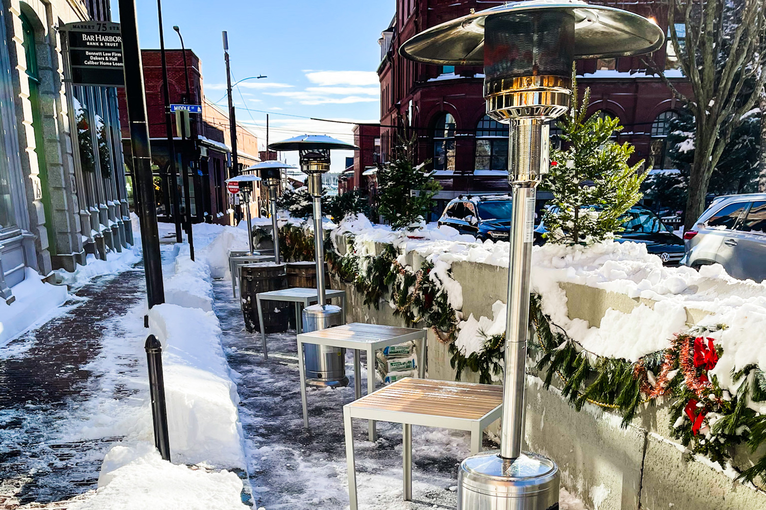 Hunt + Alpine Club outdoor seating