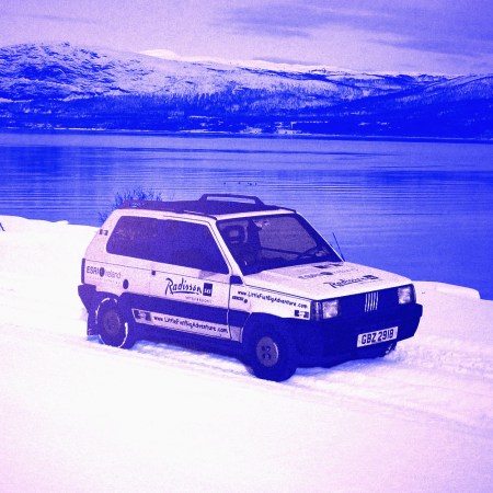 Panda Police Vehicle in the Snow