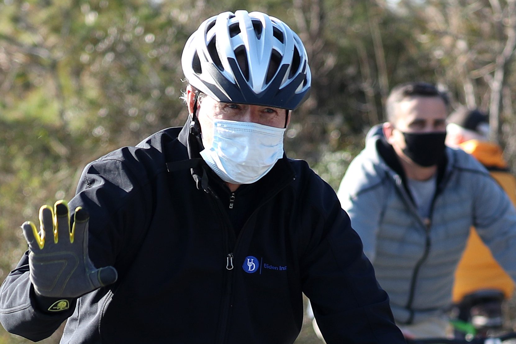 President Joe Biden biking