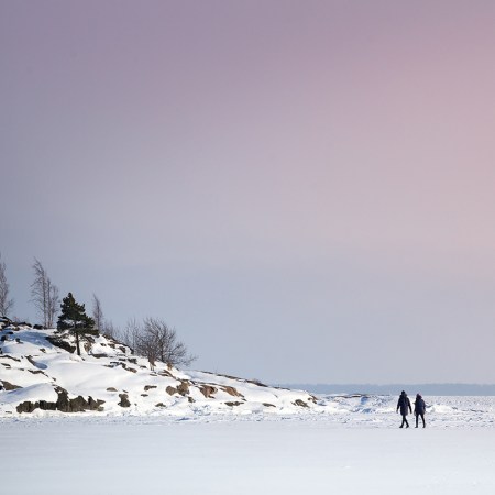 outside in winter