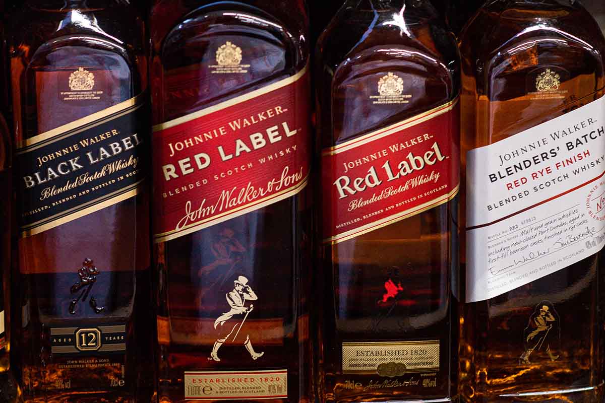 Johnnie Walker bottles