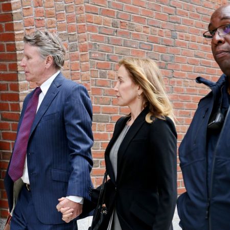 Felicity Huffman at Federal Court in Boston